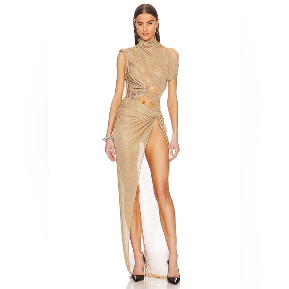 LaQuan Smith Hand Drapped Geometric Bodysuit - Picture 8 of 9